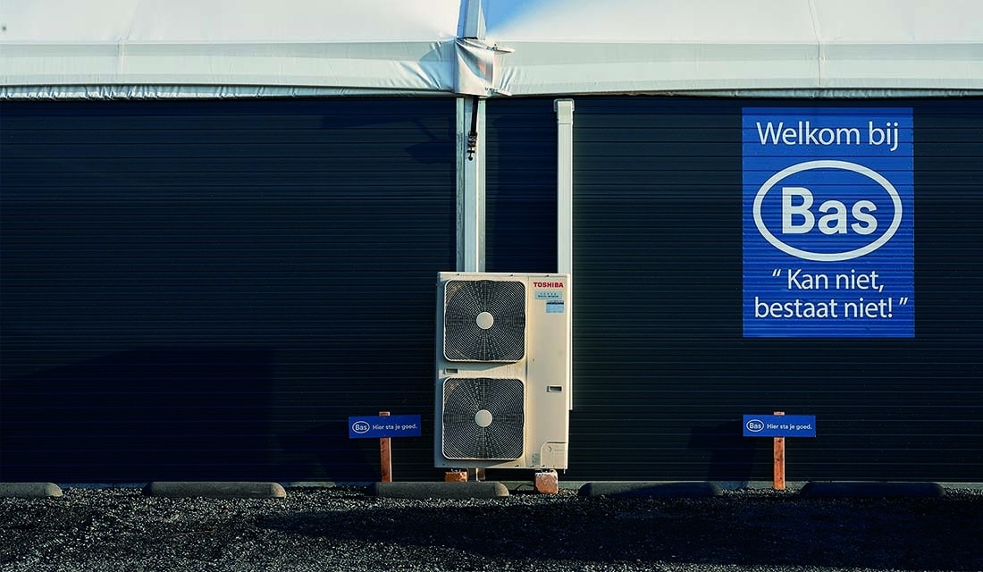 Klimaatbeheersing tijdelijke winkel Bas van Zessen