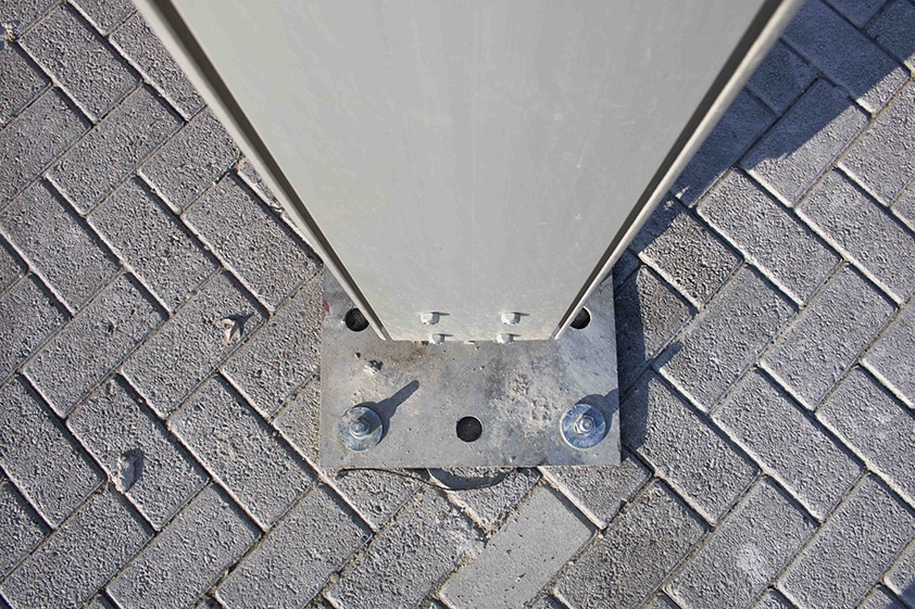 Voetplaat verankering betonklinkers tenthal Knauf