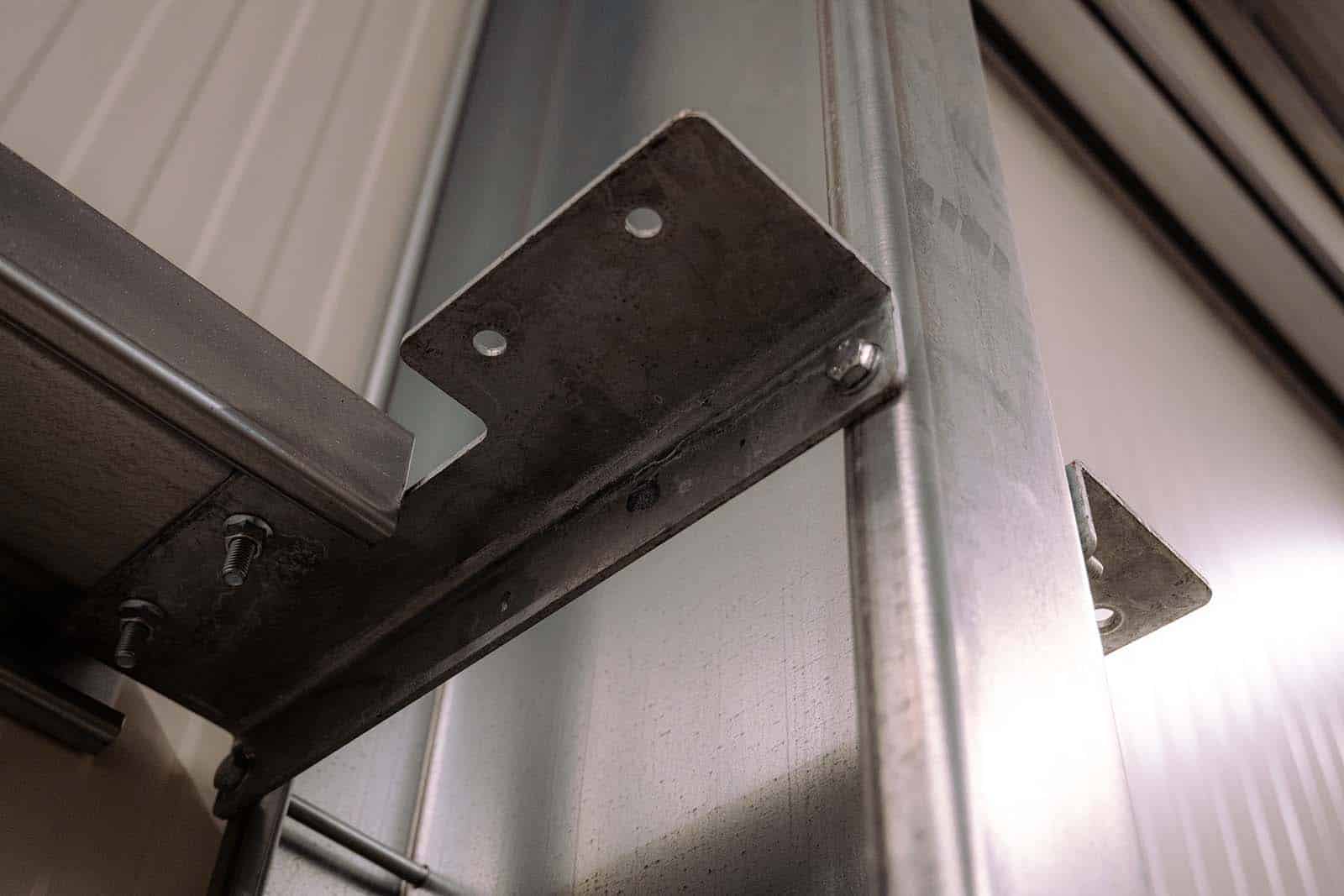 Detail stalen constructie Flexhal voor Vrumona