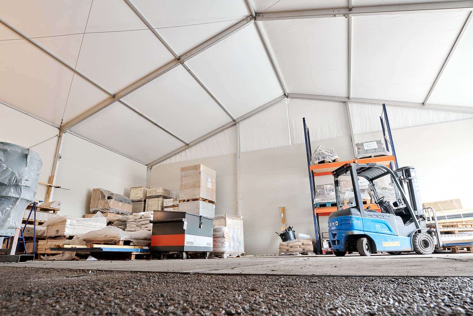 Binnenzijde tenthal van Gouda Vuurvast Services