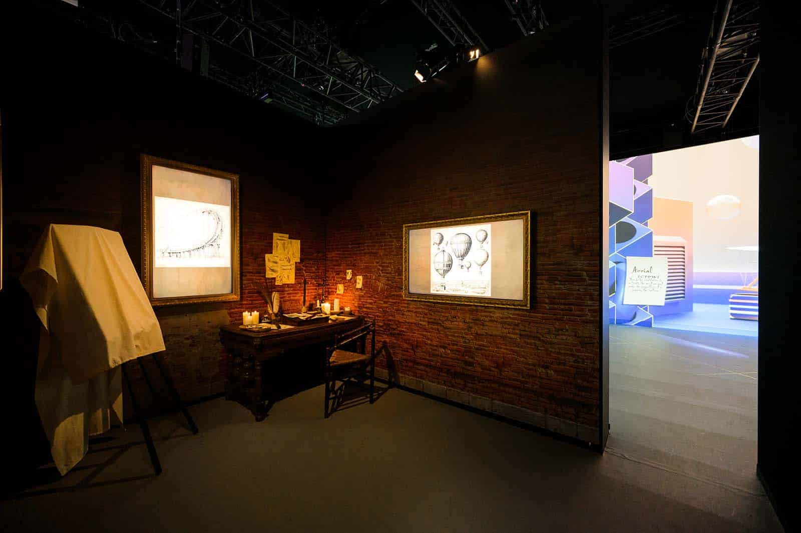 Expositie Da Vinci Genius in volledig geïsoleerde tenthal