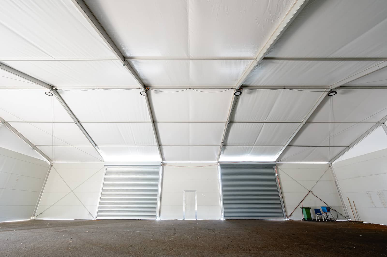 Binnenzijde opslagtent AEB Amsterdam