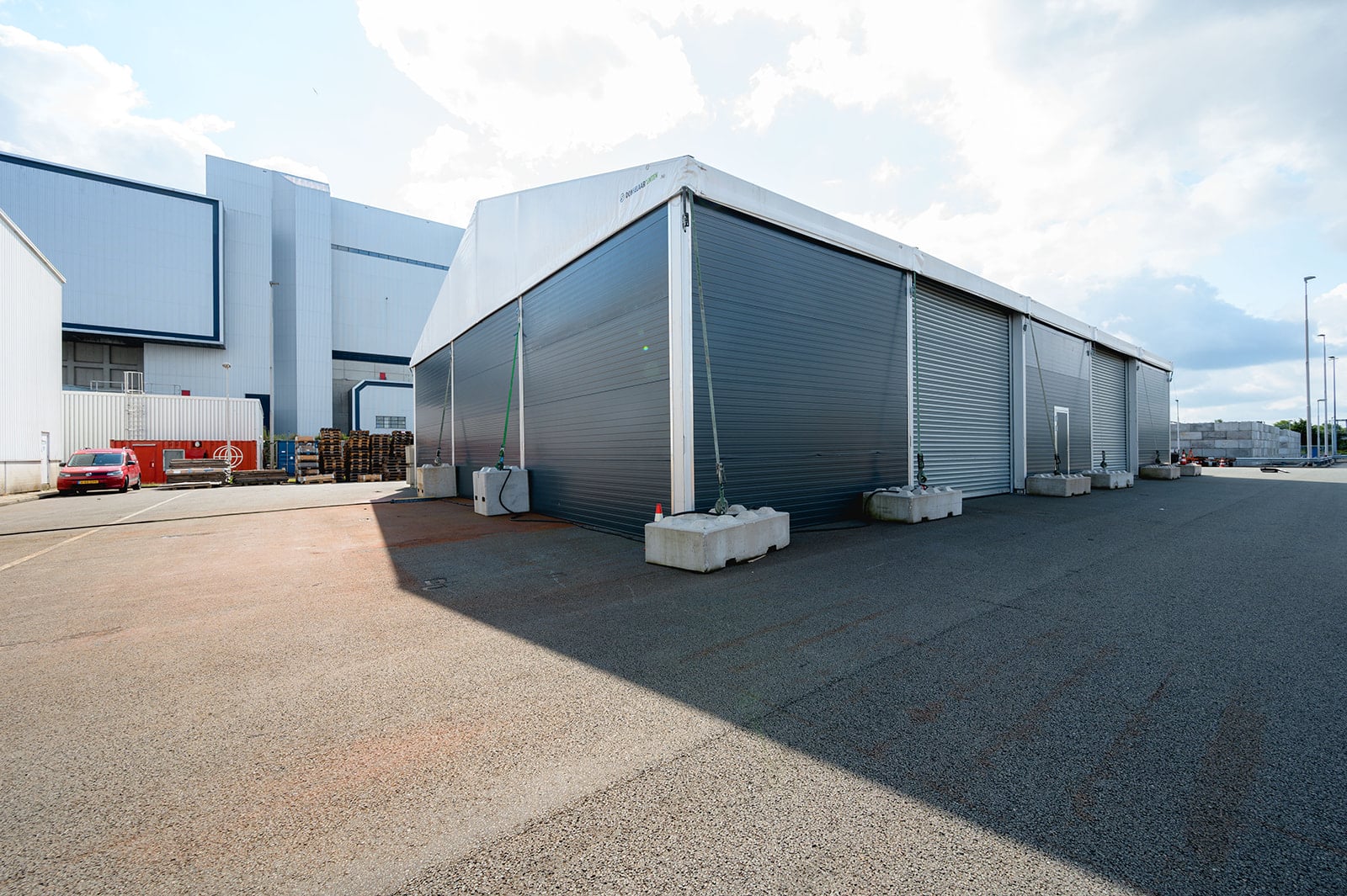 Hoekaamzicht tenthal 15 meter breed AEB Amsterdam