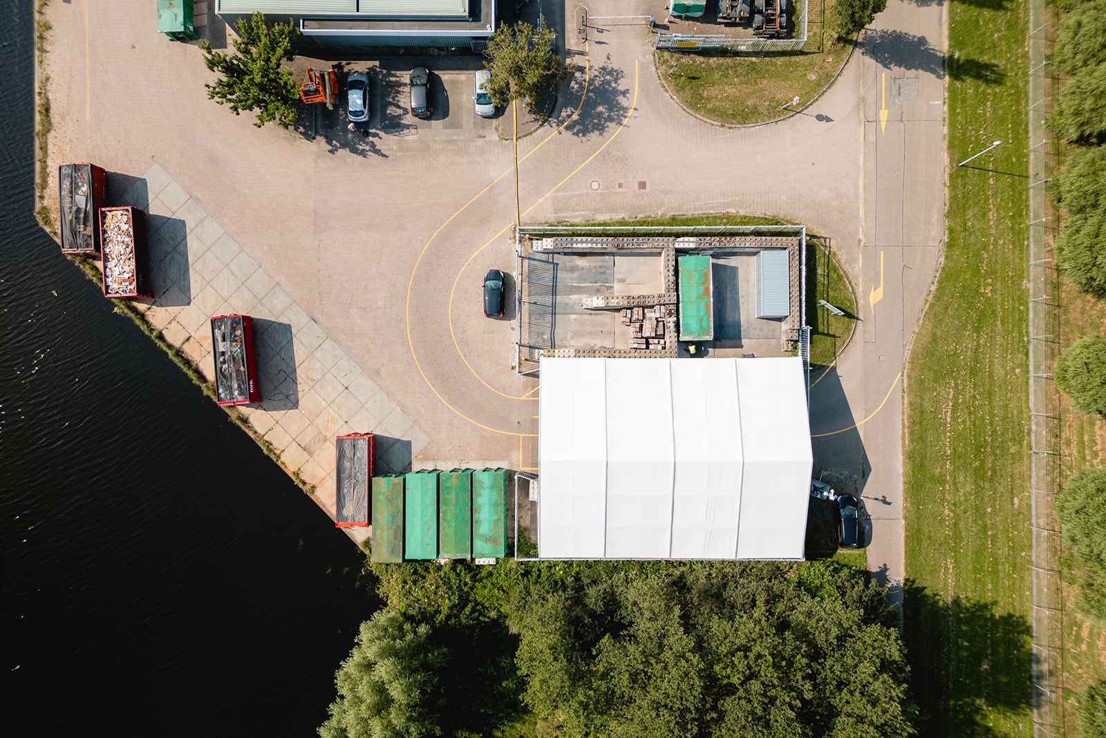 Bovenaanzicht inzamelpunt Gemeente Almere